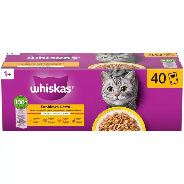 Whiskas macska tasak MP szárnyas válogatás 40x85g Olcsóbb