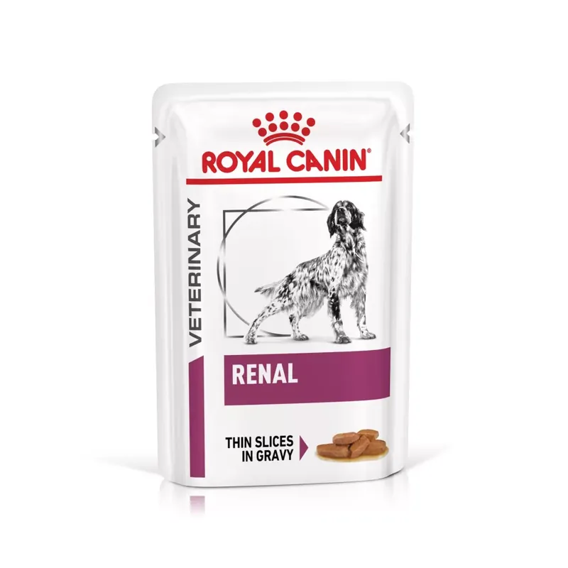 Azonnal elérhető Royal Canin Veterinary Renal vesetbetegség ckd nedves kutyaeledel tasak 12x100g