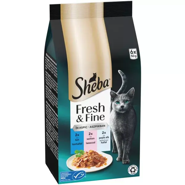 Sheba F&F macska tasak MP halas 6x50g Biztonságos fizetés