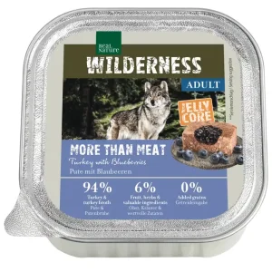 Csak ma Real Nature Wilderness More Than Meat nedves kutyaeledel tálka jelly pulyka&áfonya 16x100g