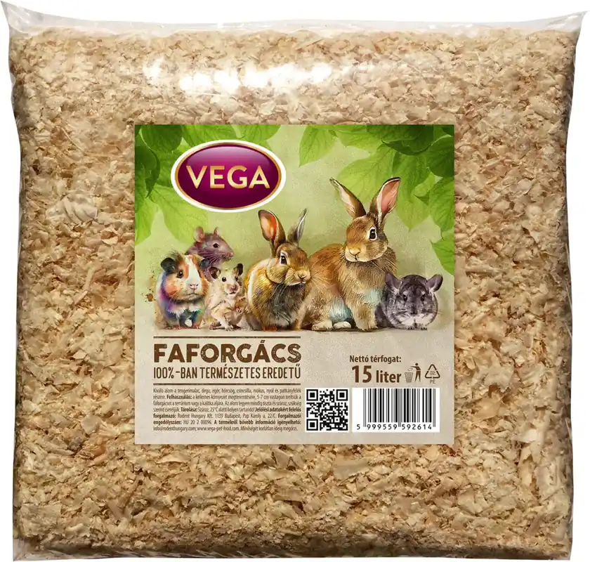 Szuper ajánlat VEGA kisemlős alom faforgács 15l