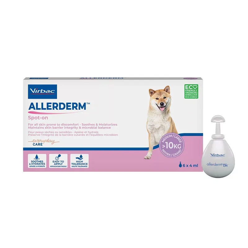 Ajánlat Virbac Allerderm bőrápoló spot-on kutyáknak 6x4ml