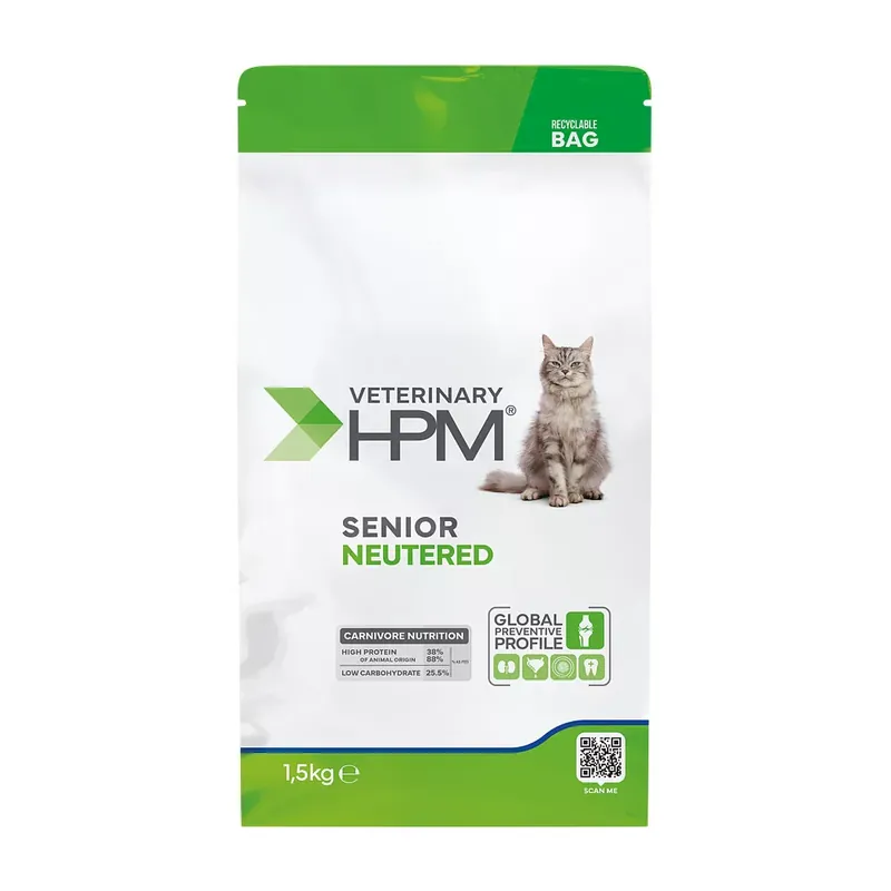 Korlátozott ajánlat Virbac Veterinary HPM Neutered száraz macskaeledel senior 1,5kg