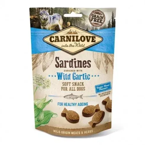 Különleges ajánlat Carnilove Dog Jutalomfalat Semi Moist Sardines&wild garlic - Szardínia medvehagymával 200g