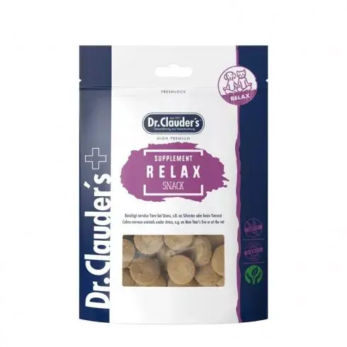 Biztonságos fizetés Dr.Clauders Relax táplálékkiegészítő kutyáknak nyugtató hatással 150g