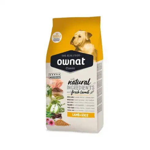 Ownat Dog Classic Lamb & Rice száraz kutyatáp bárány, rizs Alacsony ár