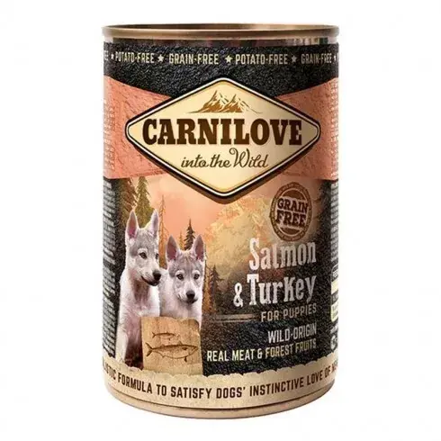 Legjobb ár Carnilove Puppy Salmon & Turkey Can- Lazac és Pulyka Hússal Konzerv 400g