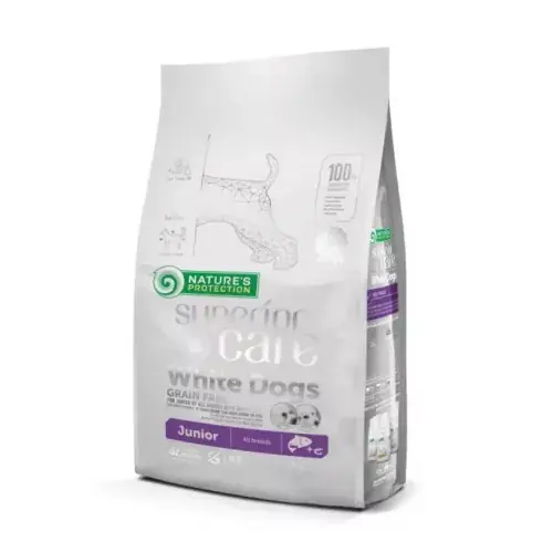 Natures Protection Dog Junior SC White Grain Free White Fish Small Árcsökkenés