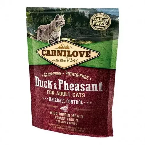 Vedd meg online Carnilove Cat Adult Duck & Pheasant Hairball Control
