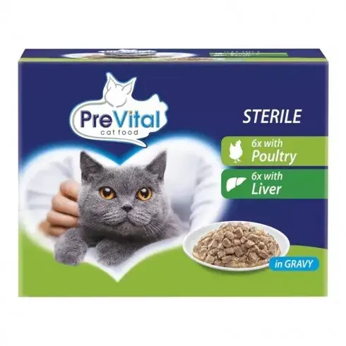 Árengedmény Prevital Alutasak Macska 12*100g Steril Multipack