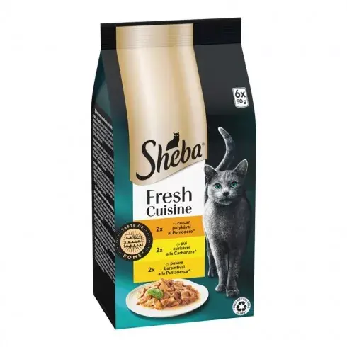 SHEBA Mini 6x50g Fresh cuisine Rome Multipack Árcsökkenés