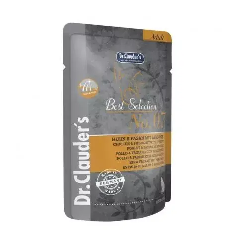 Dr.Clauders Best Selection Cat No7 alutasak csirke & fácán sárgabarackkal - Hair & skin 85g Újdonság
