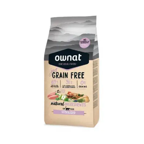 Gyors szállítás Ownat Cat Just Grain Free Sterilized 3 kg