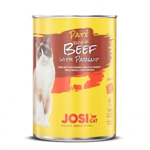 Biztonságos fizetés JosiCat Paté Beef with parsnip konzerv macskáknak 400g
