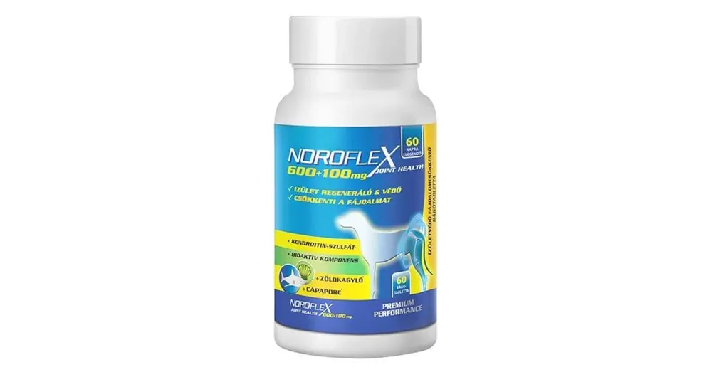 Noroflex 600+100mg 60db ízületvédő, fájdalomcsökkentő rágótabletta Szezonális akció