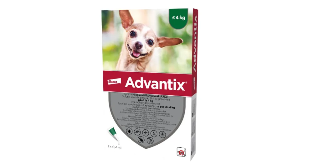 Advantix spot on 0,4 ml; 4 kg alatt 1X Vedd meg most