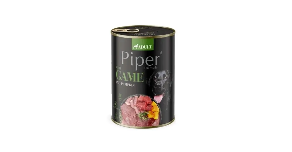 Azonnal elérhető Piper felnőtt kutyakonzerv vad és sütőtök 400g