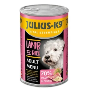 Szuper ajánlat JULIUS K-9 konzerv kutya 1240g Bárány-rizs (Lamb&Rice)