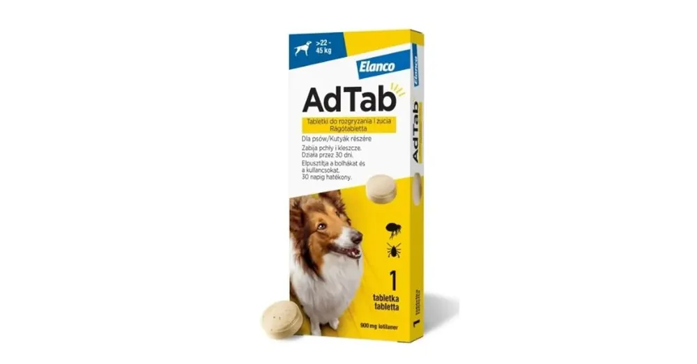 AdTab Rágótabletta Kutyák részére 22-45 kg 1db Biztonságos vásárlás