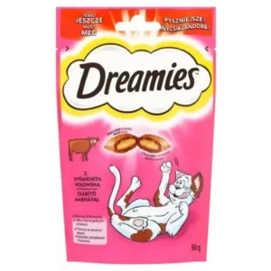Utolsó esély Dreamies Töltött falatkák - Marhás (60g)