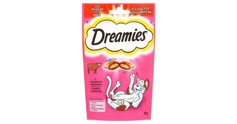 Utolsó esély Dreamies Töltött falatkák - Marhás (60g)