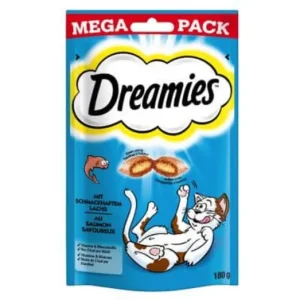 Dreamies Mega Pack Töltött falatkák - Lazacos (180g) Legnépszerűbb
