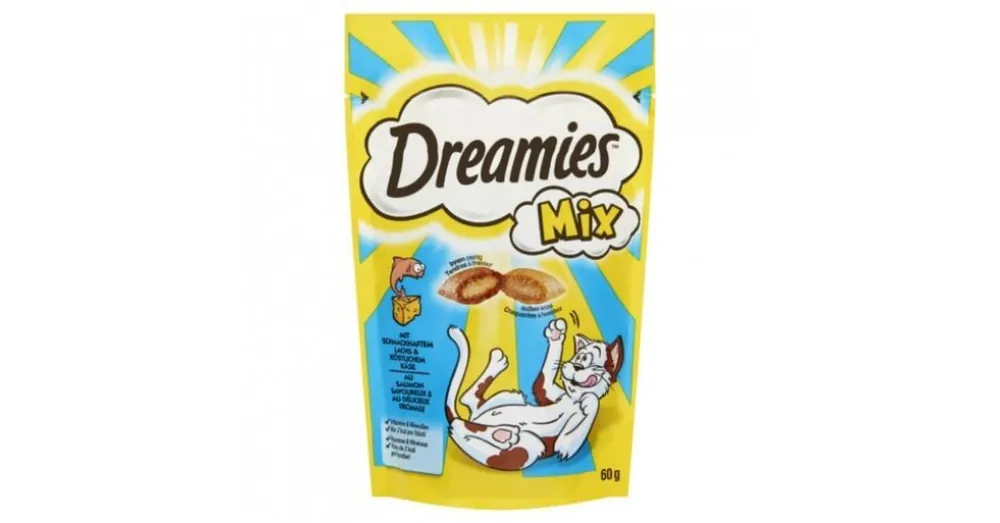 Dreamies Mix Töltött falatkák - Hal/Sajt (60g) Legkelendőbb