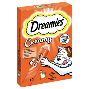 Nézd meg most Dreamies Creamy Csirkés jutalomfalat 4x10g