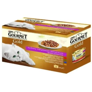 GOURMET GOLD Duó élmény nedves macskaeledel - 12x85g Szuper akció