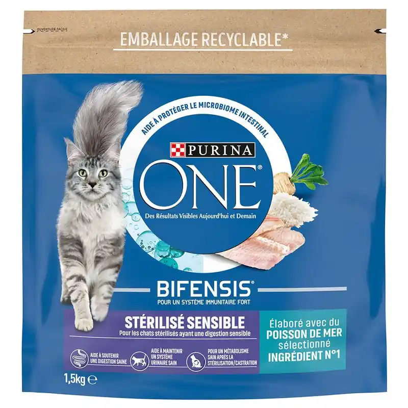 PURINA ONE Sterilised Sensible tengeri hal Szezonális akció
