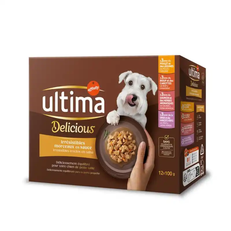 Ultima Delicious falatok szószban mix (csirke, marha, lazac, pulyka) Végkiárusítás