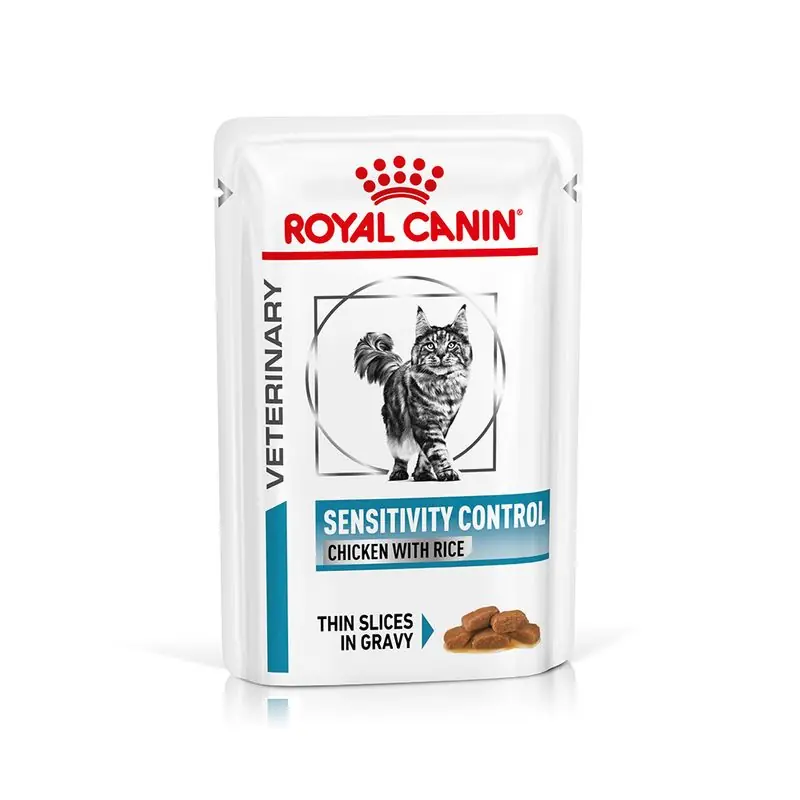 Royal Canin Veterinary Feline Sensitivity Control csirke & rizs szószban Alacsony ár