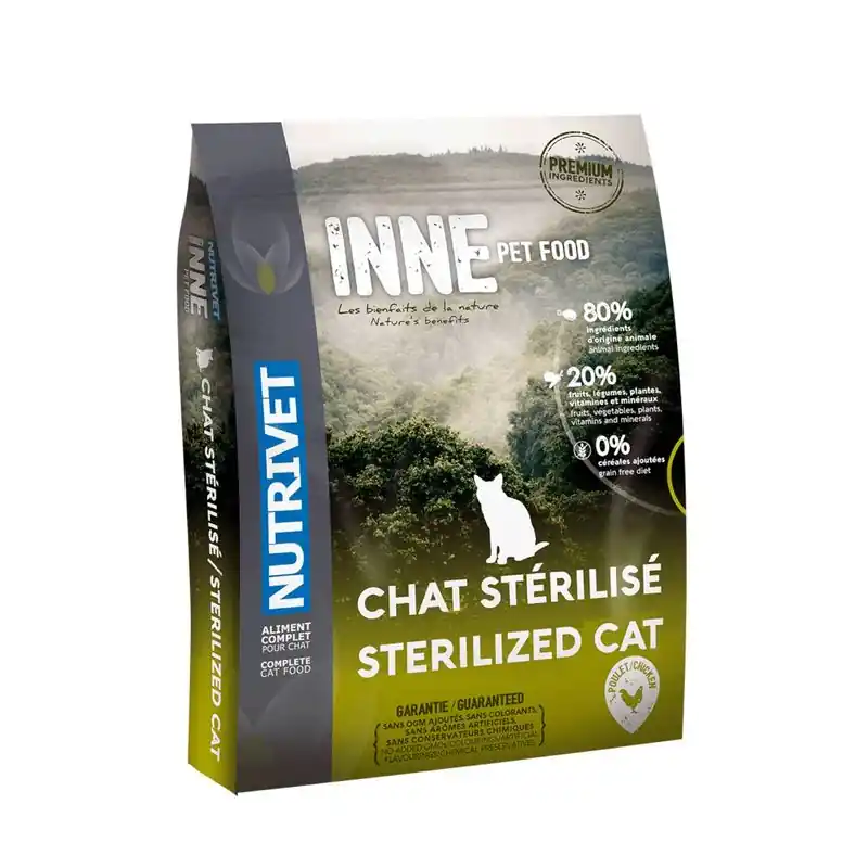 6 + 1,5 kg ingyen! 7,5 kg Nutrivet Inne Sterilised Cat Akciós ár