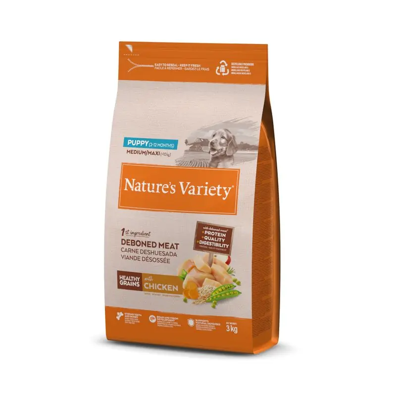 Expressz szállítás Nature‘s Variety Healthy Grains Medium/Maxi Puppy csirke