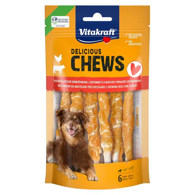 Olcsóbb Vitakraft Delicious Chews S rágótekercs csirke