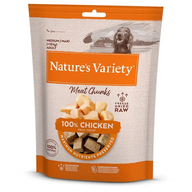 Bestseller Nature‘s Variety Chunks fagyasztva szárított kutyasnack