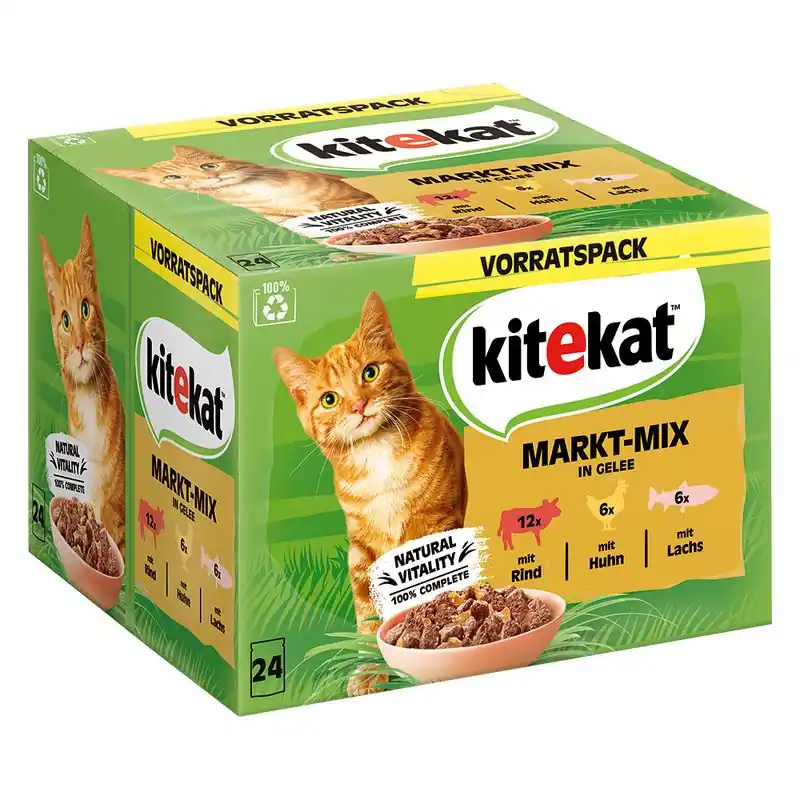 Kitekat frissen tartó tasakban 24 x 85 g Exkluzív ajánlat
