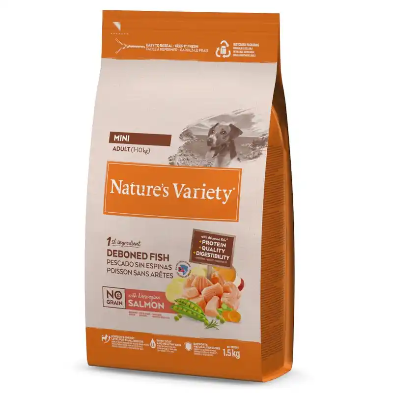 Nature‘s Variety No Grain Adult Mini lazac Alacsony ár