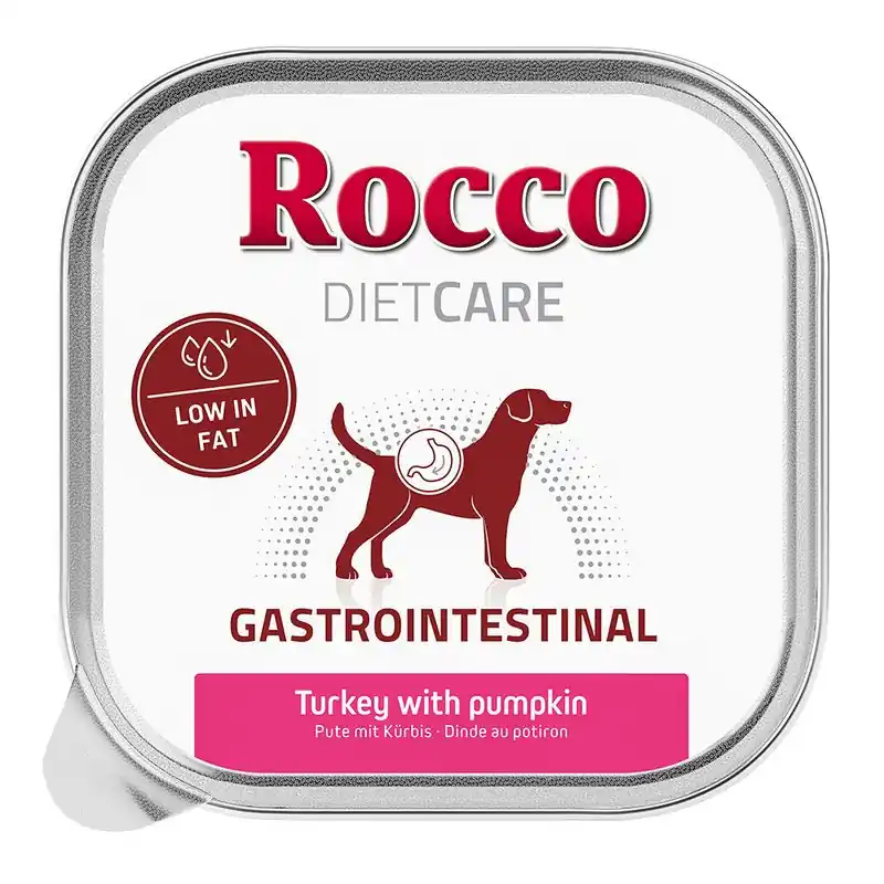 Vásárlói kedvenc Rocco Diet Care Gastro Intestinal pulyka & tök tálcás 150 g