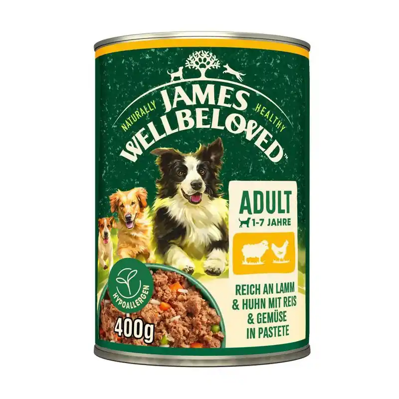 Kedvezmény James Wellbeloved Adult Dog Hypoallergenic bárány & csirke pástétom