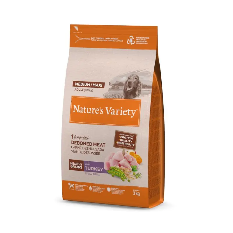 Nature‘s Variety Healthy Grains Medium/Maxi Adult pulyka Bestseller