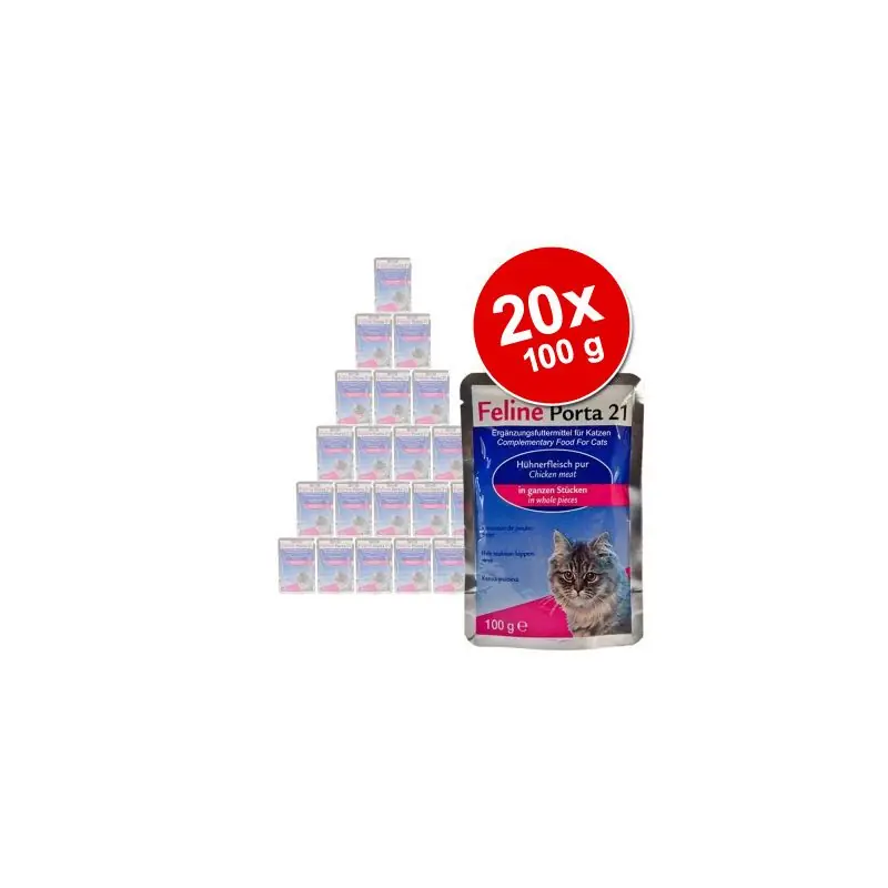 Kihagyhatatlan ajánlat Feline Porta 21 frisstasakos gazdaságos csomag - 20 x 100 g