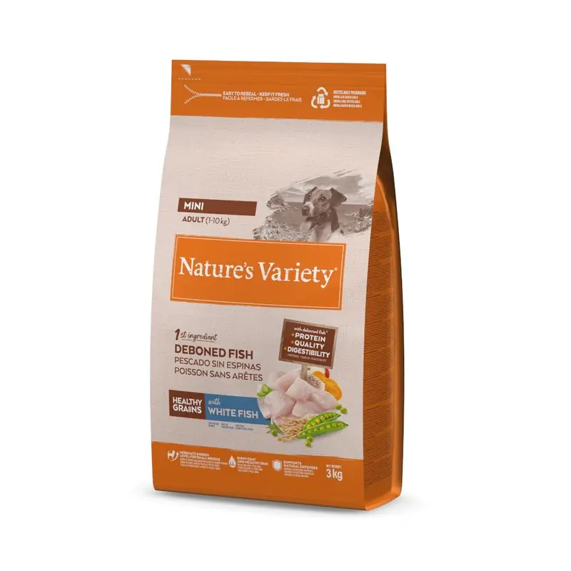 Szuper akció Nature‘s Variety Healthy Grains Mini Adult fehér hal