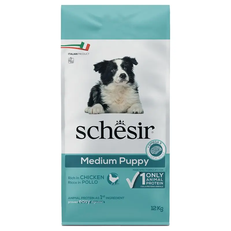 Biztonságos fizetés Schesir Dog Medium Puppy csirke