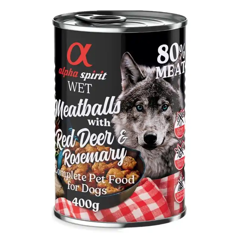 alpha spirit Dog Meatballs 6 x 400 g Biztonságos fizetés