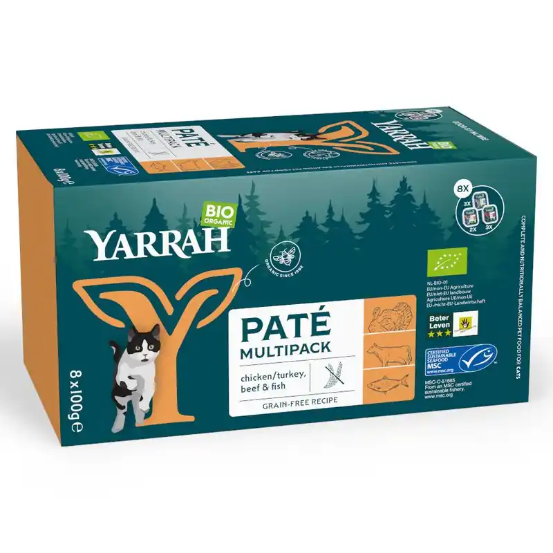 Yarrah bio Paté multipack 8 x 100 g Legjobb ár