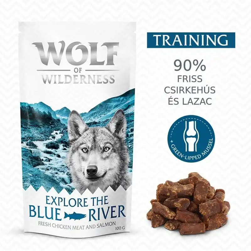 Expressz szállítás Wolf of Wilderness Training “Explore the Blue River" csirke & lazac