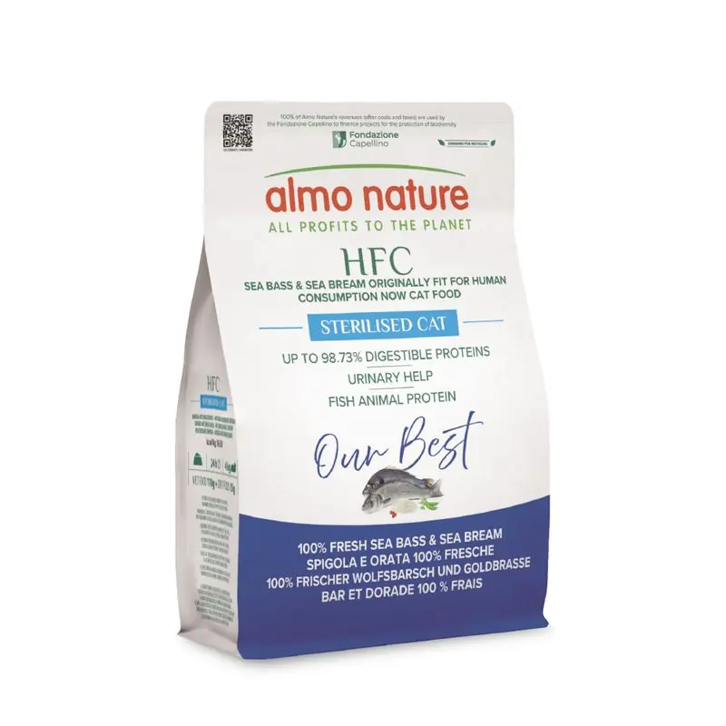 Almo Nature HFC Longevity Sterilized farkassügér & aranydurbincs Vedd meg online