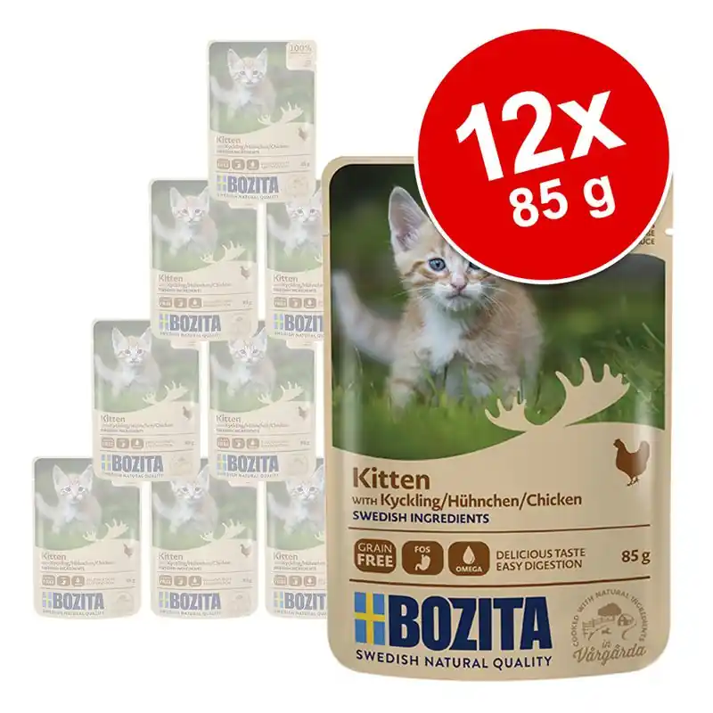 Bozita Kitten falatok szószban 12 x 85 g Végkiárusítás