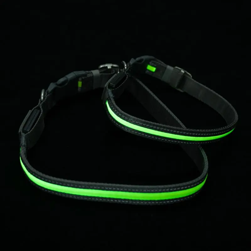 Bestseller Nomad Tales Spirit USB LED világító nyakörv, neonsárga-szürke
